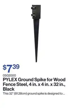 Patrick Morin Ground Spike for Wood Fence Steel, 4 in. x 4 in. x 32 in., Black offer