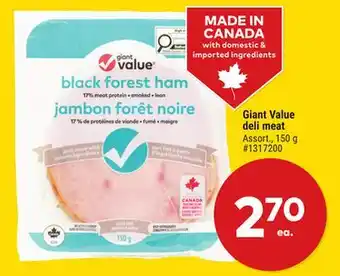 Giant Tiger Giant Value deli Meat offer