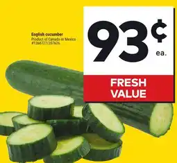 Giant Tiger English cucumber offer