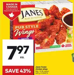 Giant Tiger Janes frozen chicken wings offer