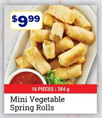 M & M Food Market Mini Vegetable Spring Rolls offer
