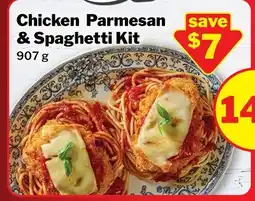 M & M Food Market Chicken Parmesan & Spaghetti Kit offer