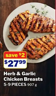 M & M Food Market Herb & Garlic Chicken Breasts offer