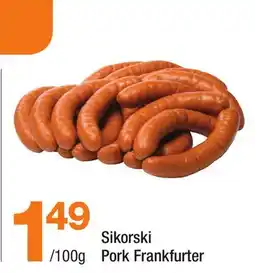 Highland Farms Sikorski Pork Frankfurter offer