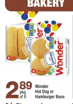 Highland Farms Wonder Hot Dog or Hamburger Buns offer