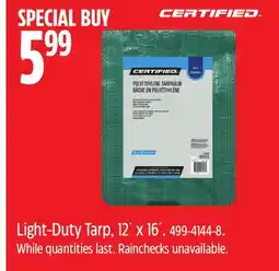 Canadian Tire Certified Light-Duty Tarp, 12´ x 16´ offer