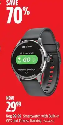 Canadian Tire Smartwatch with Built-In GPS and Fitness Tracking offer