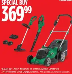 Canadian Tire Sweeper Combo with 2 x 4Ah Batteries & Dual Charger offer
