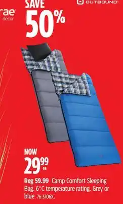 Canadian Tire Camp Comfort Sleeping Bag offer