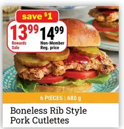 M & M Food Market Boneless Rib Style Pork Cutlettes offer