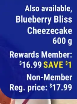 M & M Food Market Blueberry Bliss Cheezecake offer