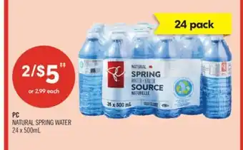 Shoppers Drug Mart PC NATURAL SPRING WATER offer