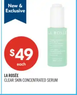 Shoppers Drug Mart LA ROSÉE CLEAR SKIN CONCENTRATED SERUM offer