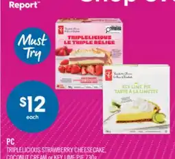 Shoppers Drug Mart PC TRIPLELICIOUS STRAWBERRY CHEESECAKE, COCONUT CREAM or KEY LIME PIE offer
