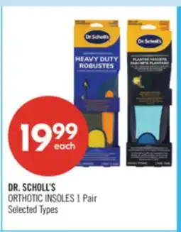 Shoppers Drug Mart DR. SCHOLL'S ORTHOTIC INSOLES 1 Pair offer