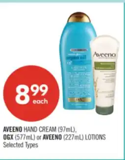 Shoppers Drug Mart AVEENO HAND CREAM (97mL), OGX (577mL) or AVEENO (227mL) LOTIONS offer