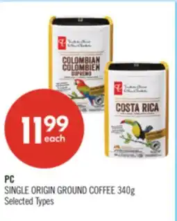 Shoppers Drug Mart PC SINGLE ORIGIN GROUND COFFEE offer