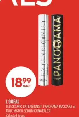 Shoppers Drug Mart L'ORÉAL TELESCOPIC EXTENSIONIST, PANORAMA MASCARA or TRUE MATCH SERUM CONCEALER offer