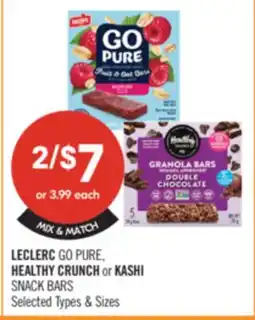 Shoppers Drug Mart LECLERC GO PURE. HEALTHY CRUNCH or KASHI SNACK BARS offer