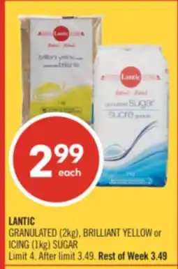 Shoppers Drug Mart LANTIC GRANULATED (2kg), BRILLIANT YELLOW or ICING (1kg) SUGAR offer
