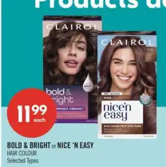 Shoppers Drug Mart BOLD & BRIGHT or NICE 'N EASY HAIR COLOUR offer