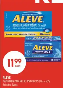 Shoppers Drug Mart ALEVE NAPROXEN PAIN RELIEF PRODUCTS offer