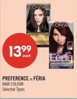 Shoppers Drug Mart PREFERENCE or FÉRIA HAIR COLOUR offer