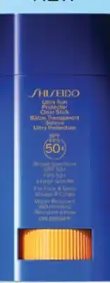 Shoppers Drug Mart Shiseido Ultra Sun Protector Clear Stick SPF 50+ 60g offer