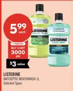 Shoppers Drug Mart LISTERINE ANTISEPTIC MOUTHWASH offer