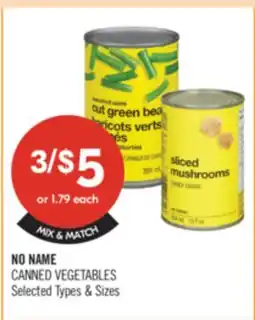Shoppers Drug Mart NO NAME CANNED VEGETABLES offer