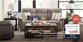 La Z Boy Jay Fabric Reclining Sofa offer