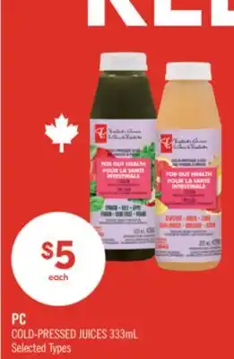 Shoppers Drug Mart PC COLD-PRESSED JUICES offer