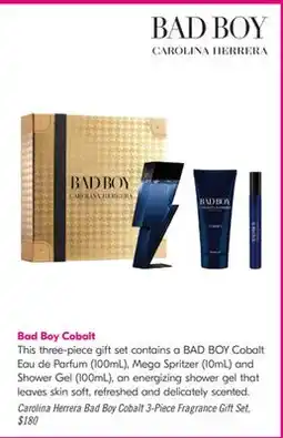 Shoppers Drug Mart Carolina Herrera Bad Boy Cobalt 3-Piece Fragrance Gift Set offer