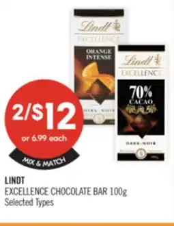 Shoppers Drug Mart LINDT EXCELLENCE CHOCOLATE offer