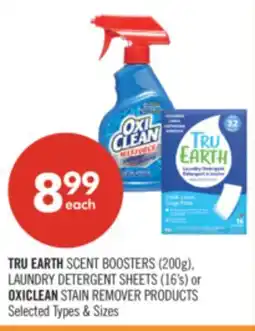 Shoppers Drug Mart TRU EARTH SCENT BOOSTERS (200g), LAUNDRY DETERGENT SHEETS (16's) or OXICLEAN STAIN REMOVER PRODUCTS offer