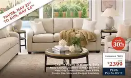 La Z Boy Charlie Fabric Stationary Sofa offer