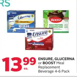 Rexall ENSURE, GLUCERNA or BOOST Meal Replacement Beverage offer