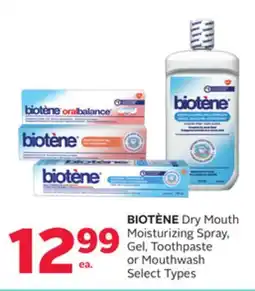 Rexall BIOTÈNE Dry Mouth Moisturizing Spray, Gel, Toothpaste or Mouthwash offer