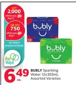 Rexall BUBLY Sparkling Water offer