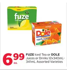 Rexall FUZE Iced Tea or DOLE Juices or Drinks offer