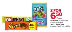 Rexall HERSHEY'S Chocolate Bars 62g-85g or JOLLY RANCHER Bagged Candy 182g-198g offer