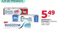 Rexall SENSODYNE or PRONAMEL Toothpaste offer
