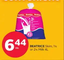 Rexall BEATRICE Skim, 1% or 2% Milk offer