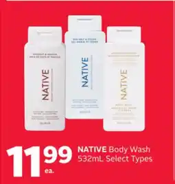Rexall NATIVE Body Wash offer