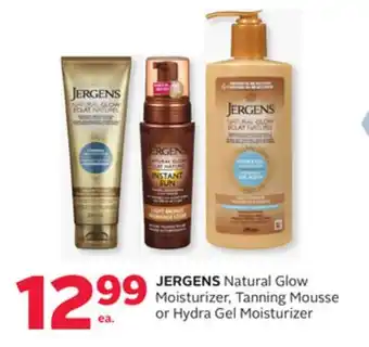 Rexall JERGENS Natural Glow Moisturizer, Tanning Mousse or Hydra Gel Moisturizer offer