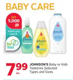 Rexall JOHNSON'S Baby or Kids Toiletries offer