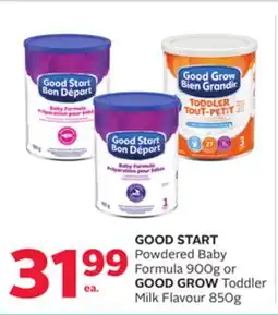 Rexall GOOD START Powdered Baby Formula 900g or GOOD GROW Toddler Milk Flavour 850g offer