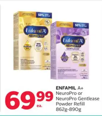 Rexall ENFAMIL A+ NeuroPro or NeuroPro Gentlease Powder Refill offer