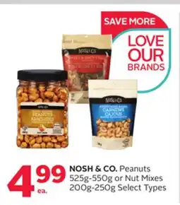 Rexall NOSH & CO. Peanuts 525g-550g or Nut Mixes 200g-250g offer
