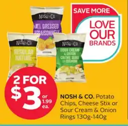 Rexall NOSH & CO. Potato Chips, Cheese Stix or Sour Cream & Onion Rings offer